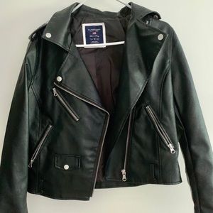 Black leather jacket